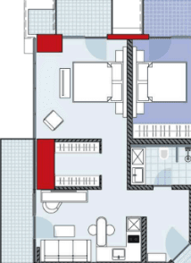 2-room, 56.3 m²