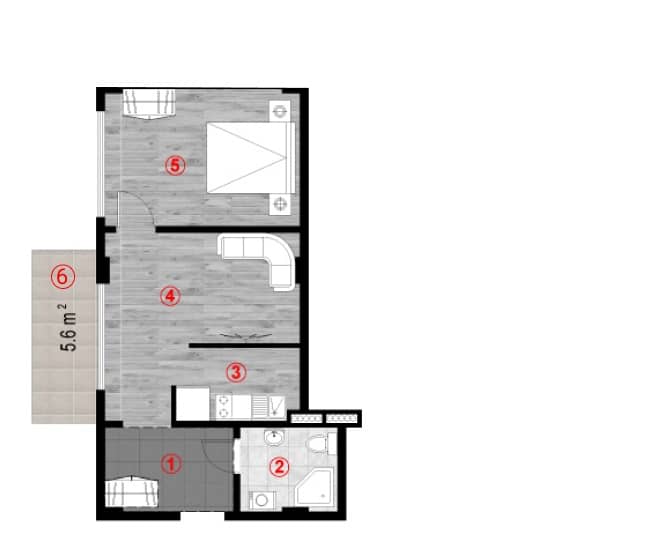 1-комн., 48.5 м²