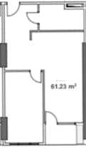 1-комн., 61.2 м²