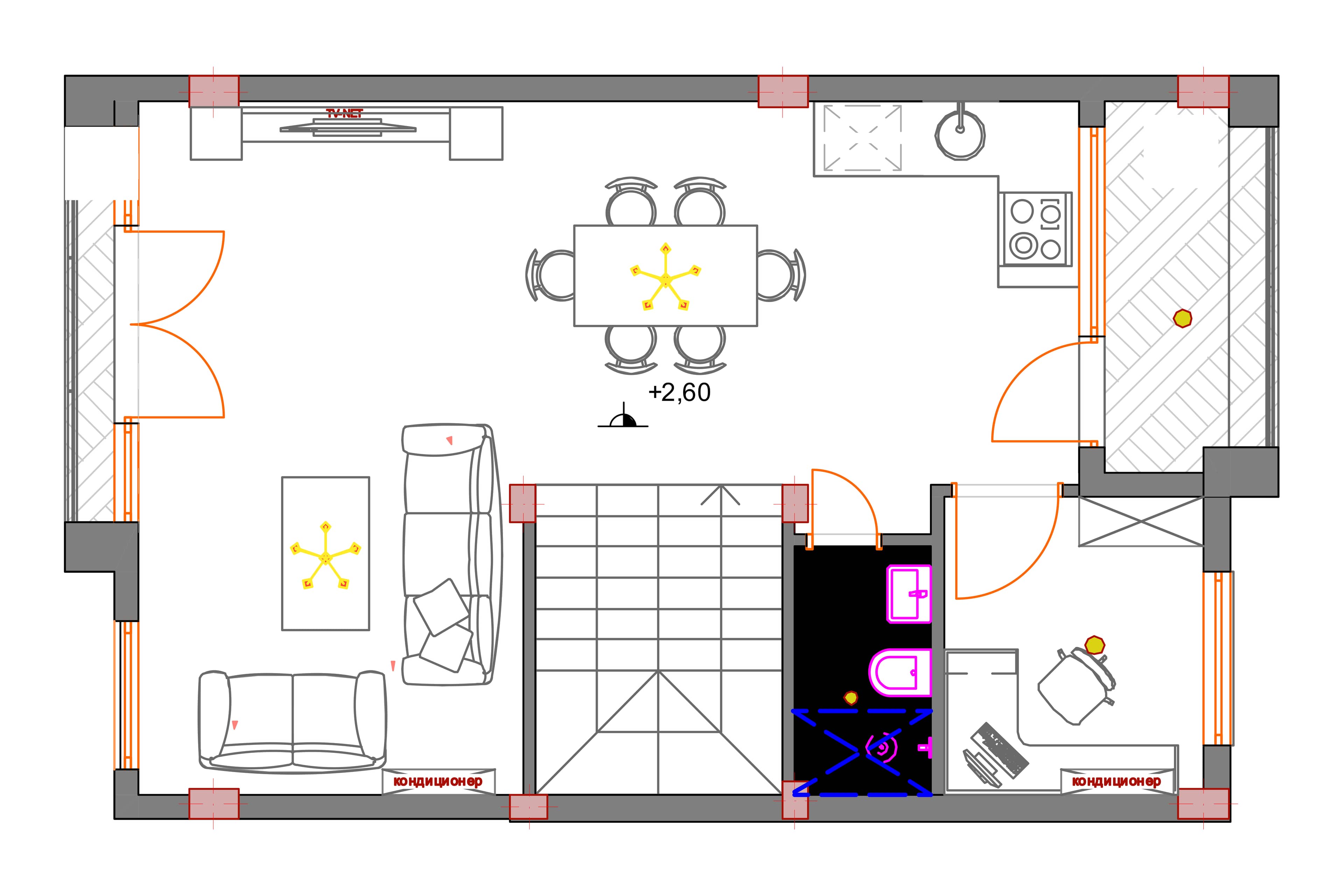 2-room, 234.9 m²