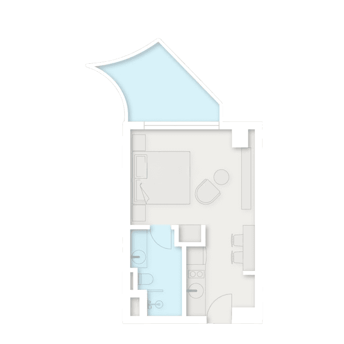 单间, 35.9 m²