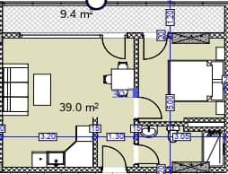 1-комн., 48.4 м²