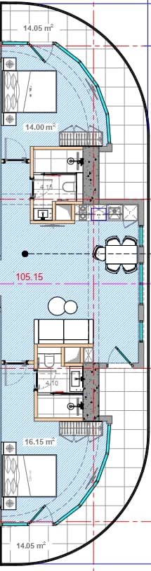 2-комн., 104.7 м²