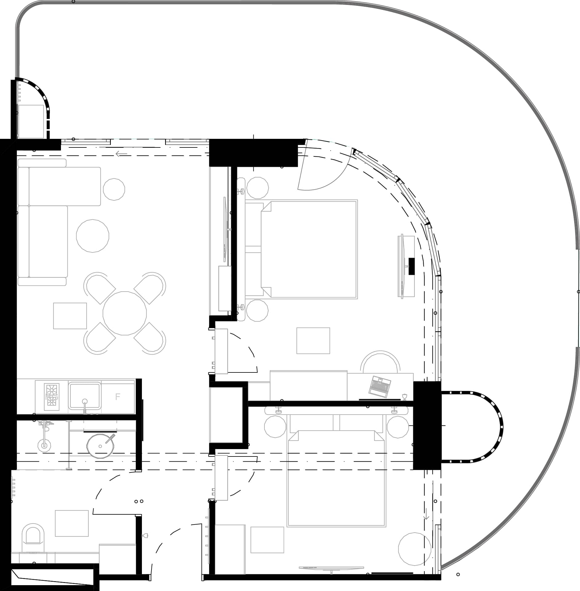 三居室, 96.6 m²