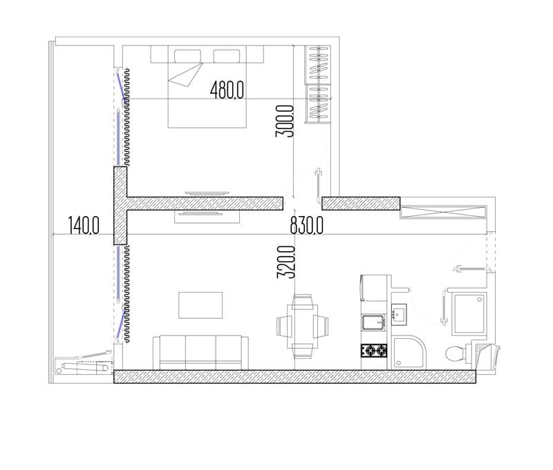 2-комн., 50.4 м²