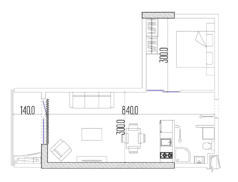 2-комн., 40 м²