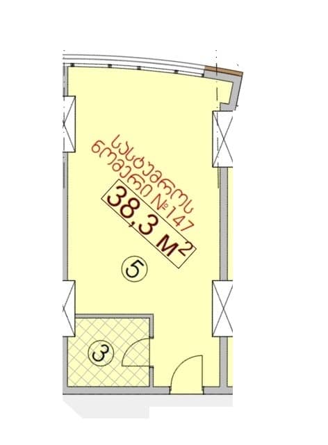 סטודיו, 38.3 מ״ר