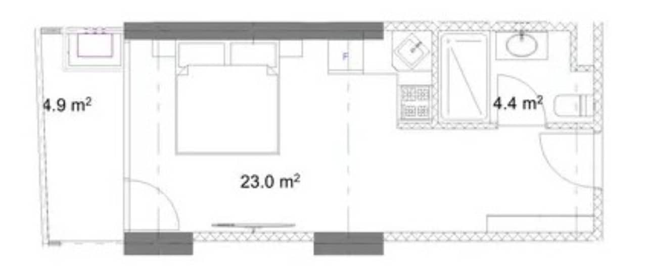 Студия, 32.3 м²