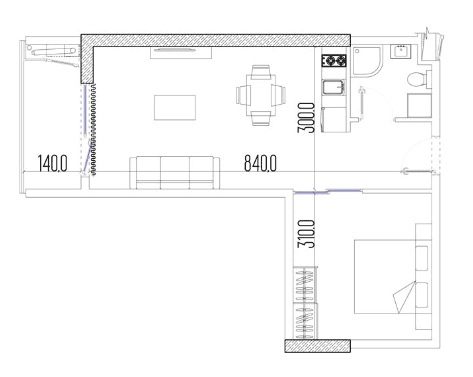 2-комн., 40 м²