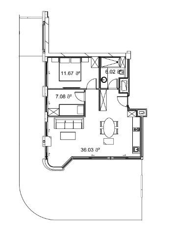 两居室, 132 m²