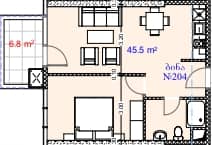 1-комн., 52.3 м²