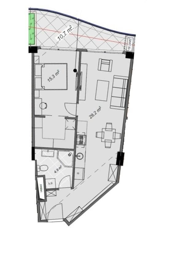 2-room, 60.1 m²
