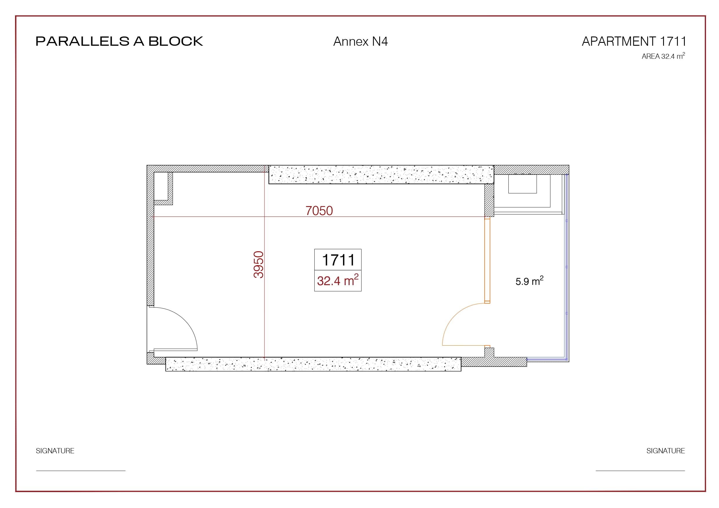 Студия, 32.4 м²