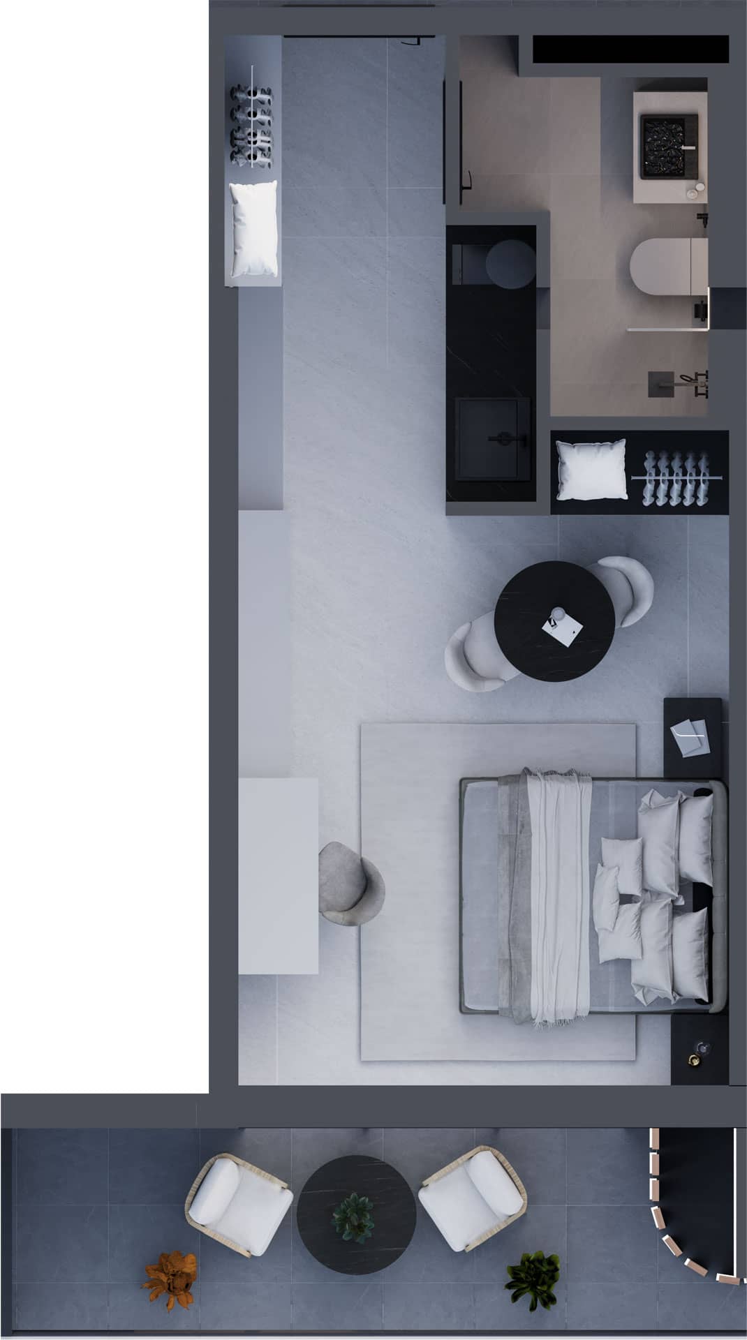 1-room, 36.3 m²