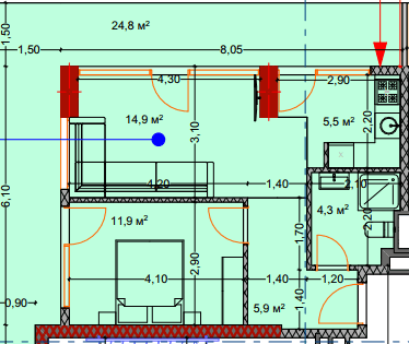 2-комн., 68.7 м²
