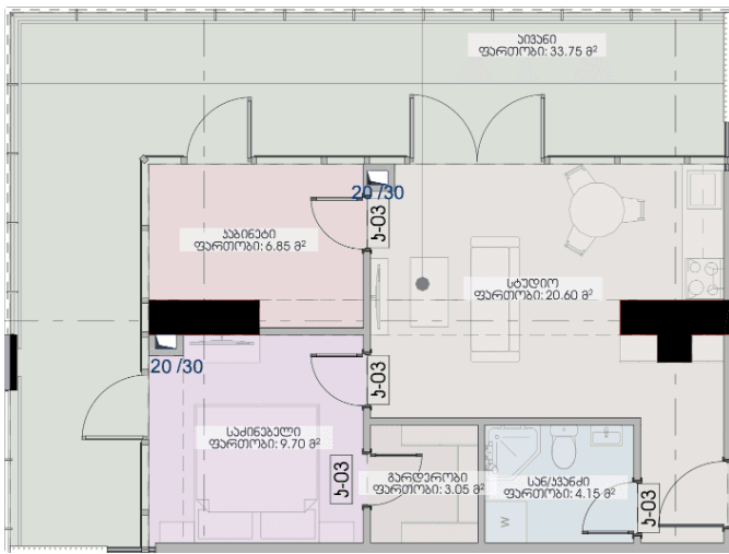 2-комн., 78.1 м²