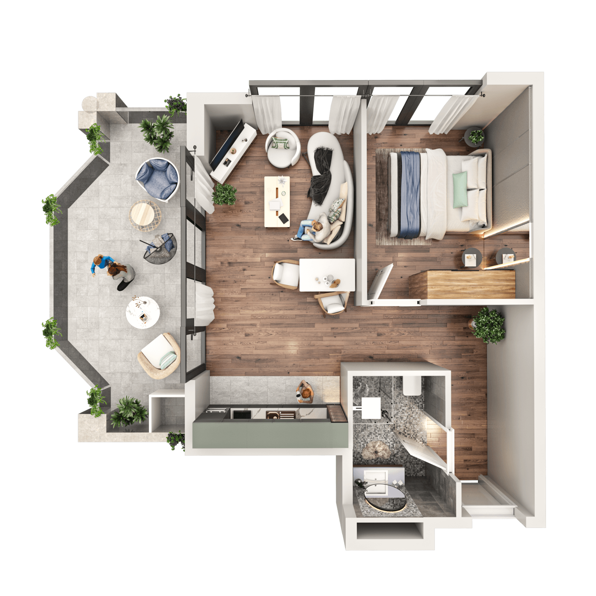 2-room, 66.3 m²