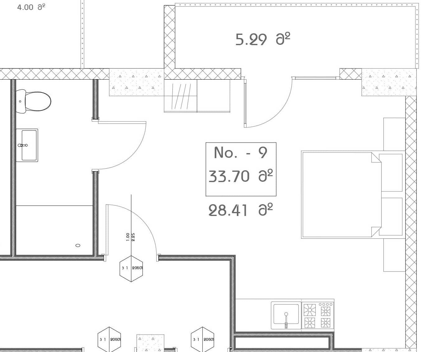 Studio, 33.7 m²