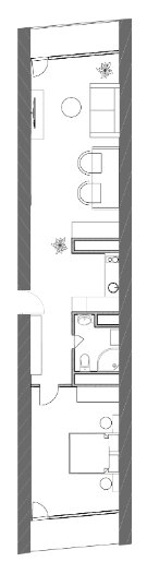单间, 69.1 m²