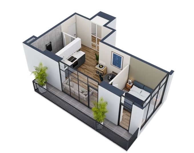 2-комн., 47.2 м²