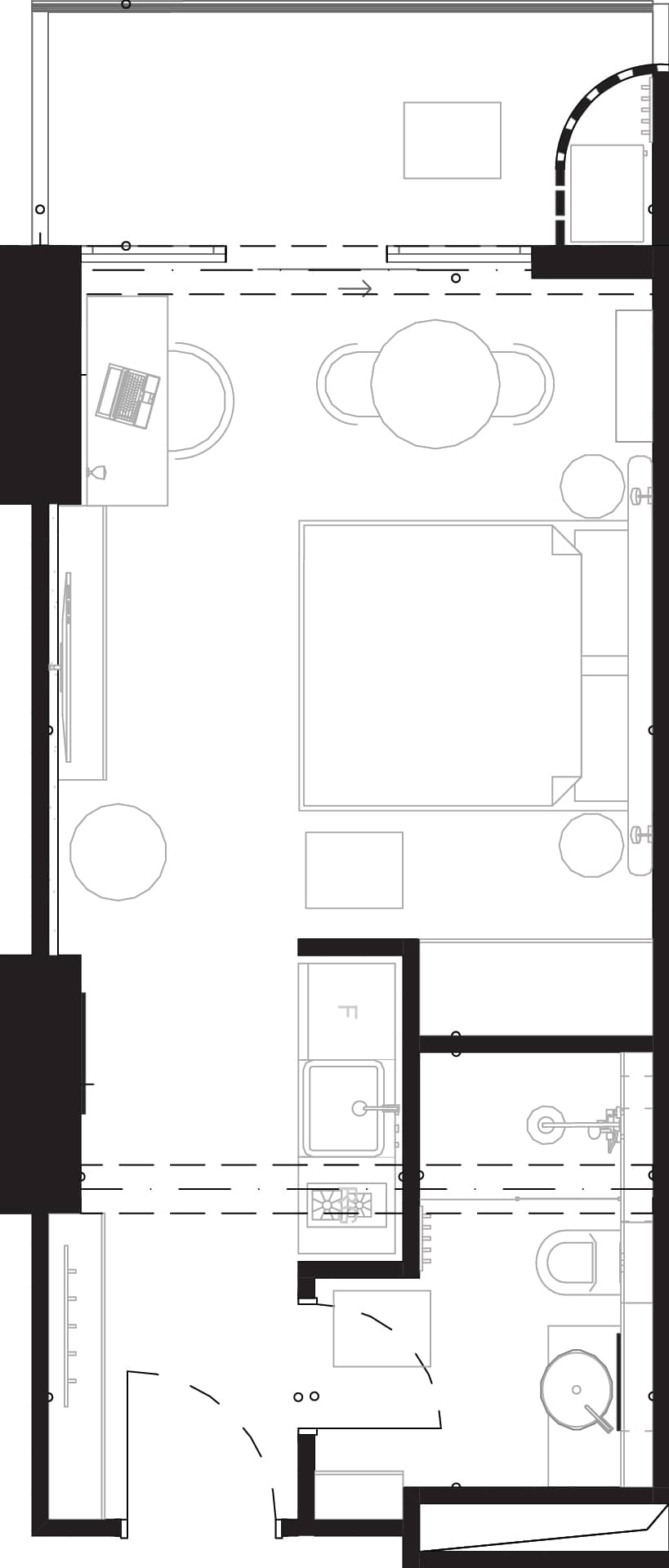 一居室, 35 m²