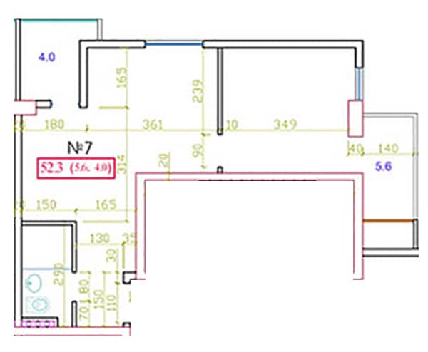 2-room, 53.1 m²
