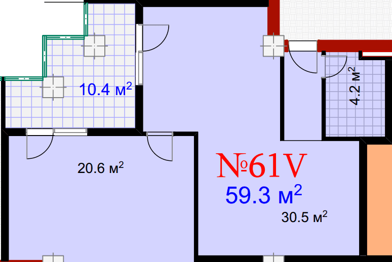1-комн., 69.7 м²