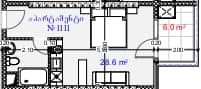 Студия, 34.6 м²