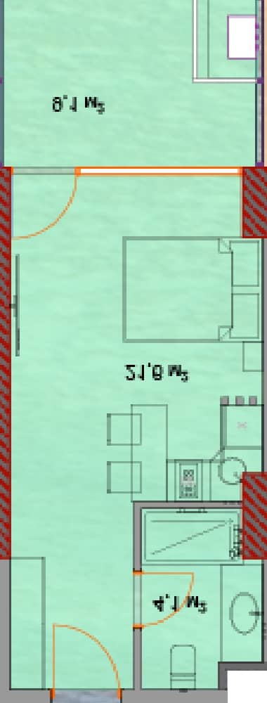 Студия, 35.6 м²