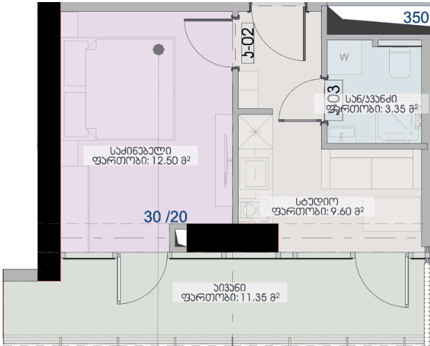 1-комн., 36.8 м²
