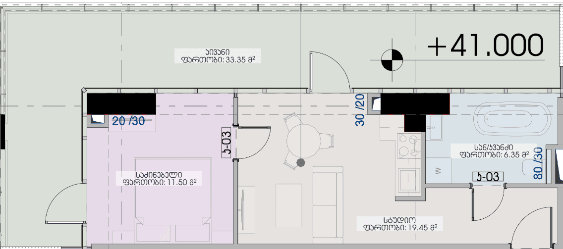 2-комн., 70.7 м²