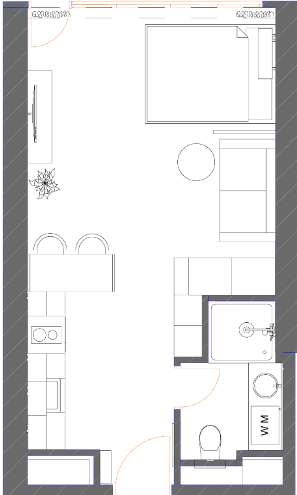 Студия, 34.9 м²