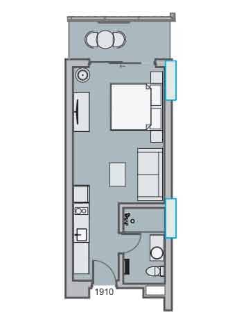 Студия, 36.7 м²