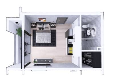 Студия, 34 м²
