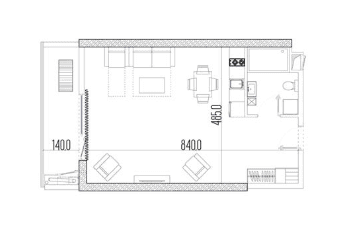 Студия, 47 м²