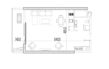 Studio, 47 m²