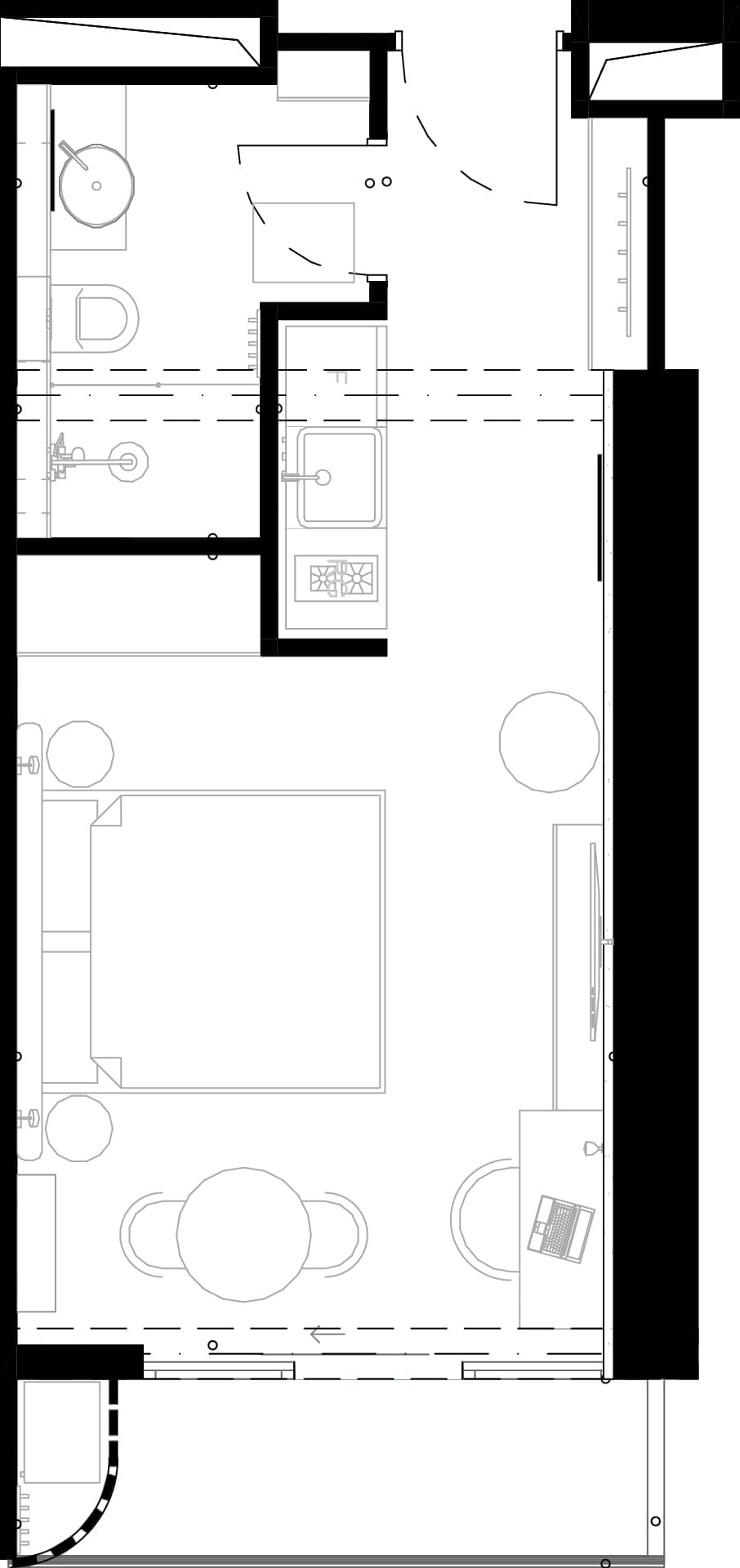 1-room, 32.7 m²