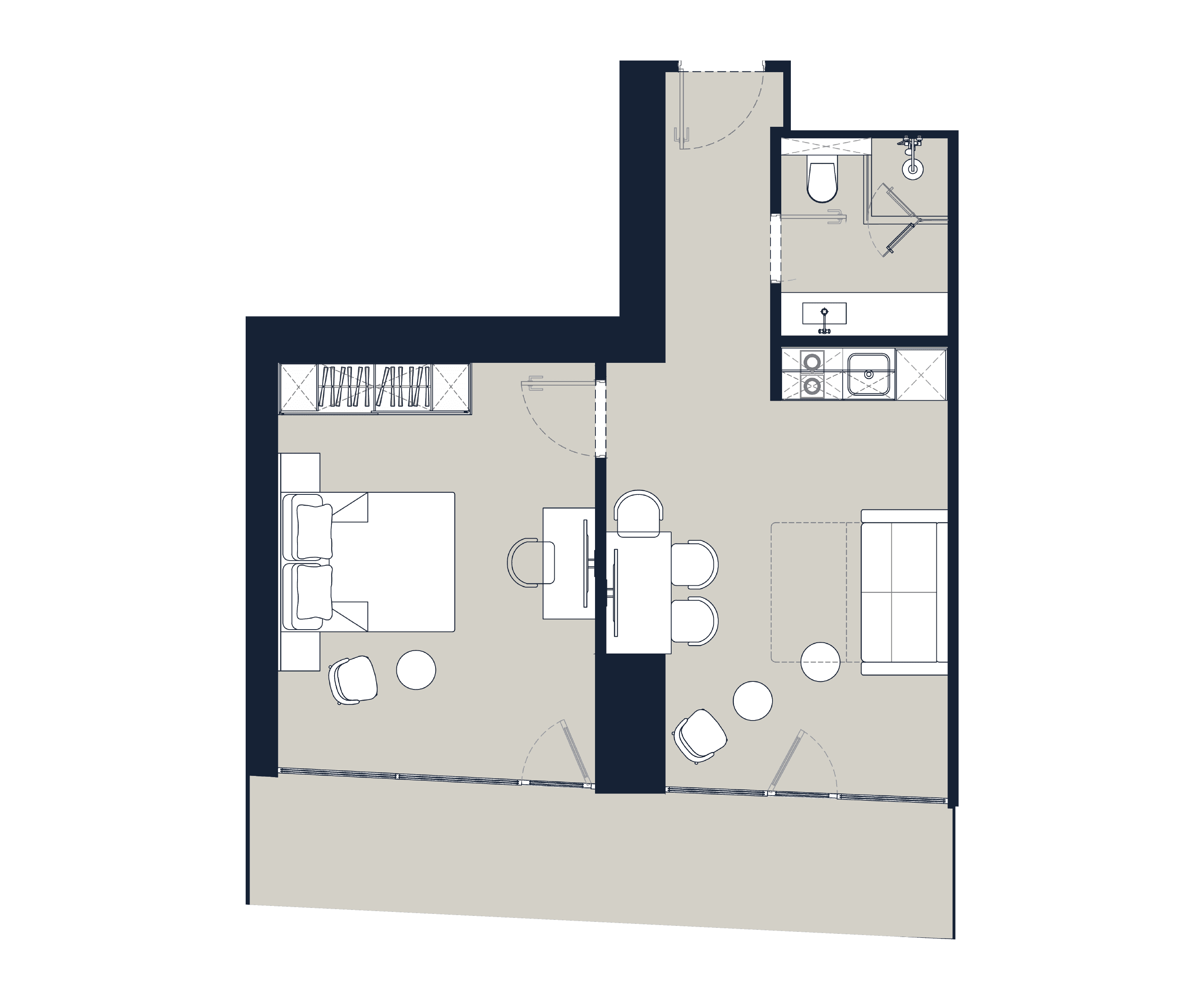 1-room, 56.2 m²