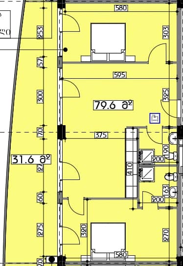 2-комн., 111.2 м²