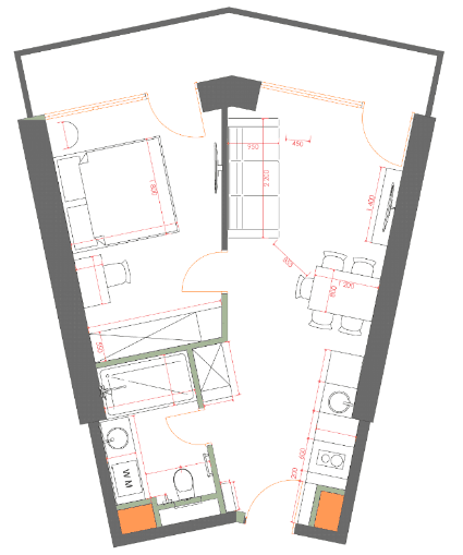 1-комн., 49.6 м²