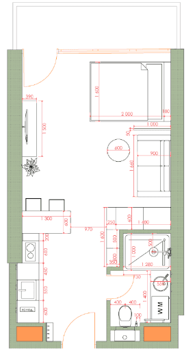 Студия, 34.7 м²