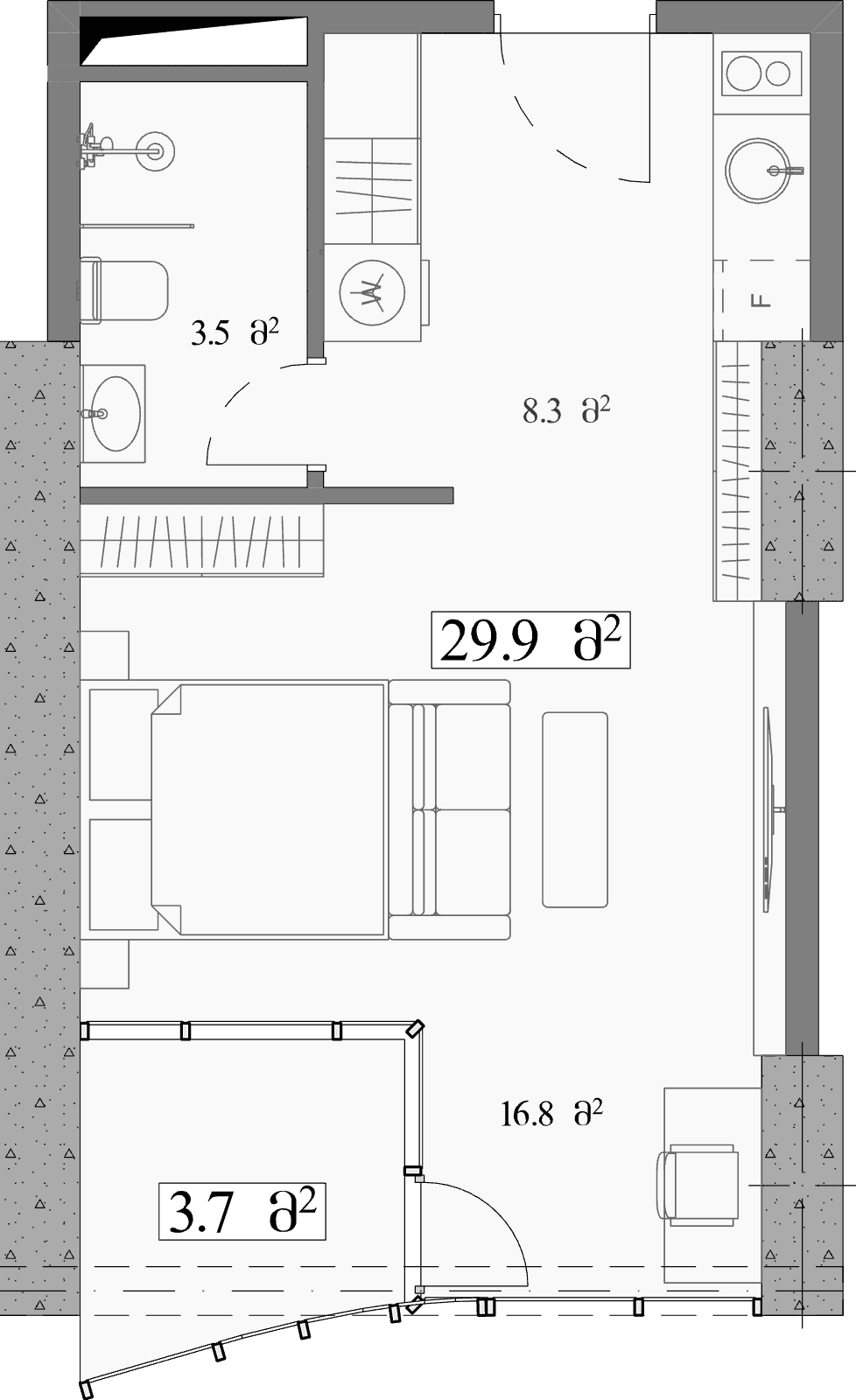 1-комн., 33.6 м²