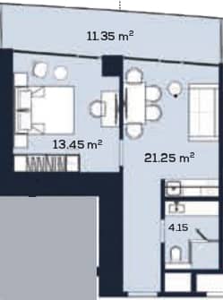 1-комн., 50.2 м²