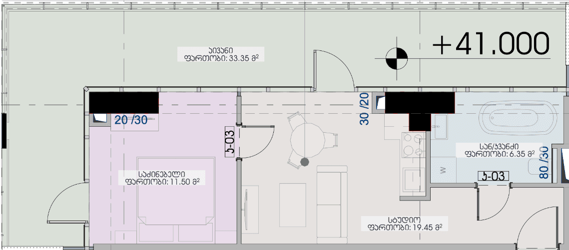 1-комн., 70.7 м²