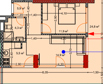 2-комн., 68.7 м²