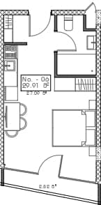 单间, 29.9 m²