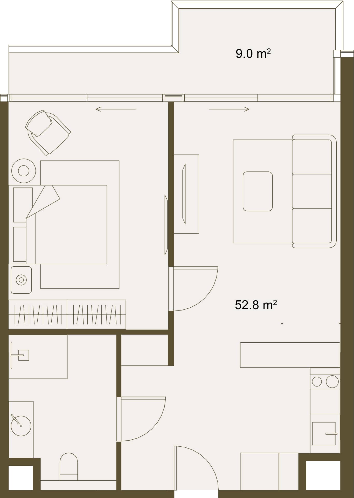 1-комн., 62.7 м²