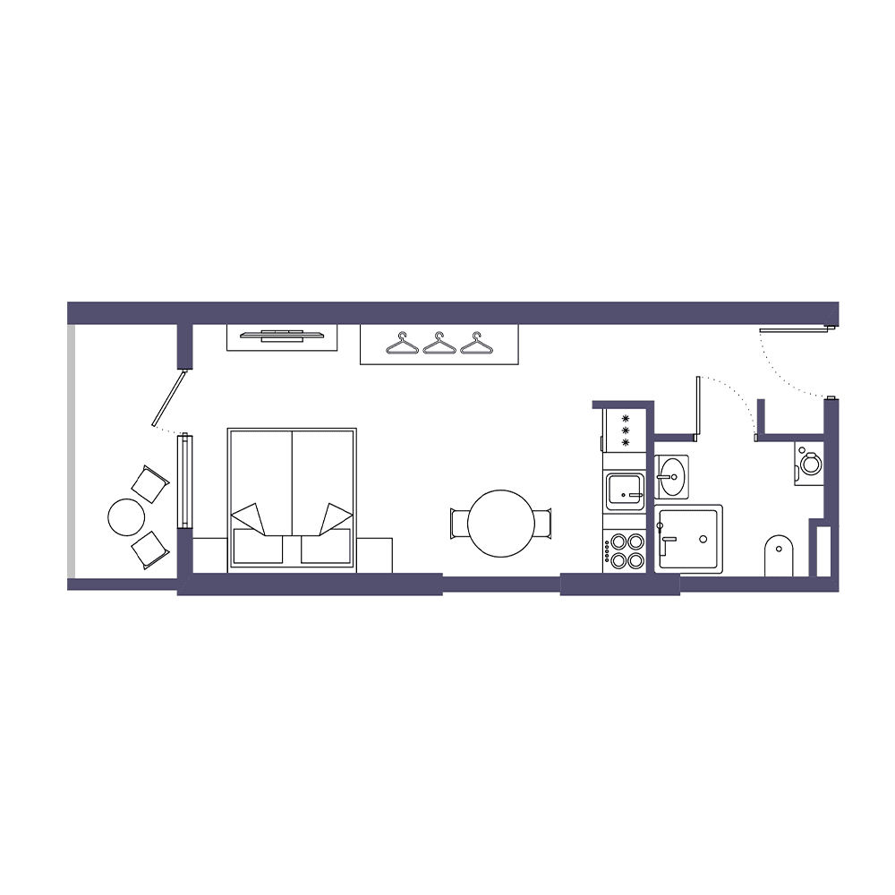 Studio, 33.8 m²