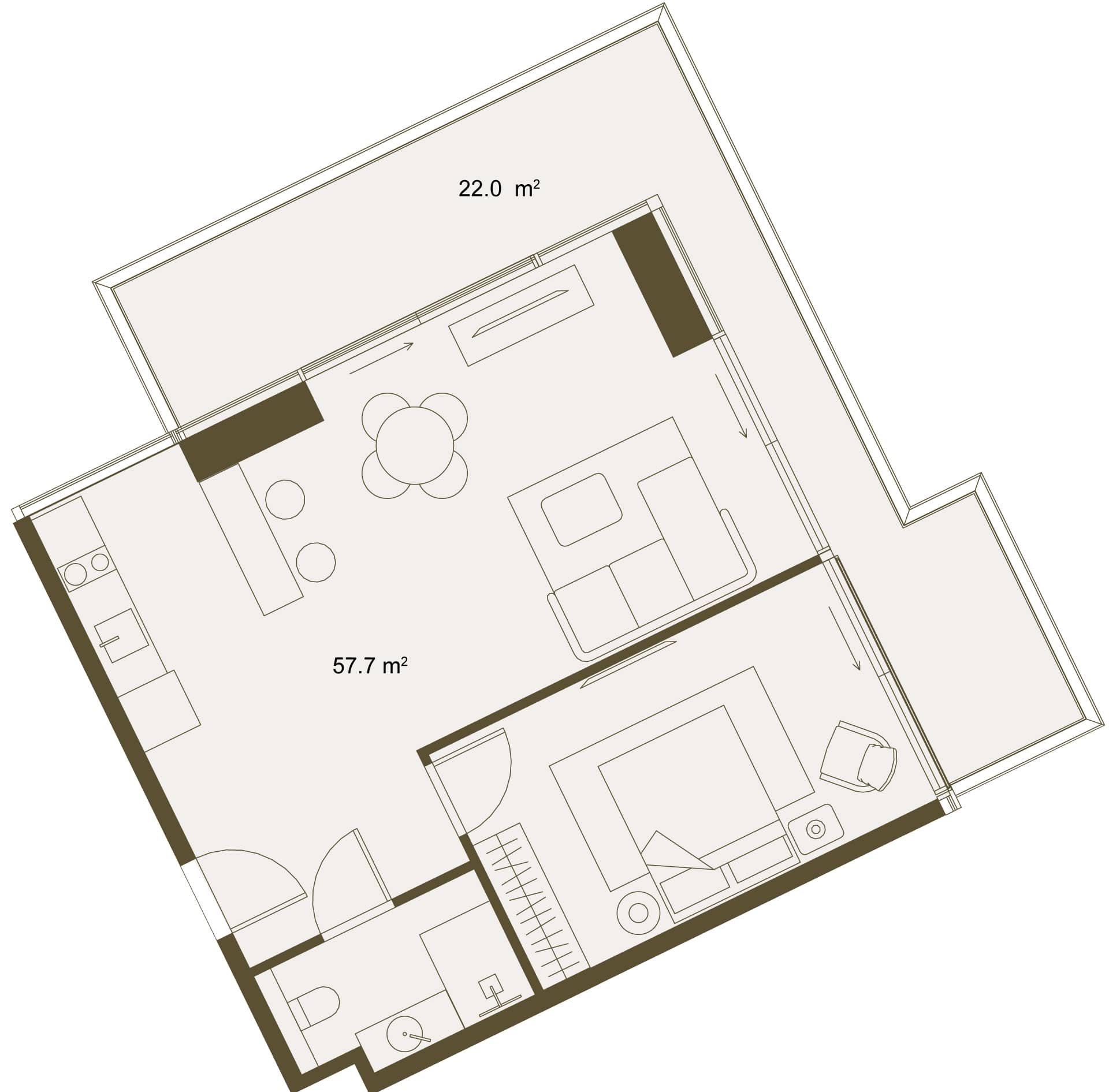 1-комн., 80.2 м²