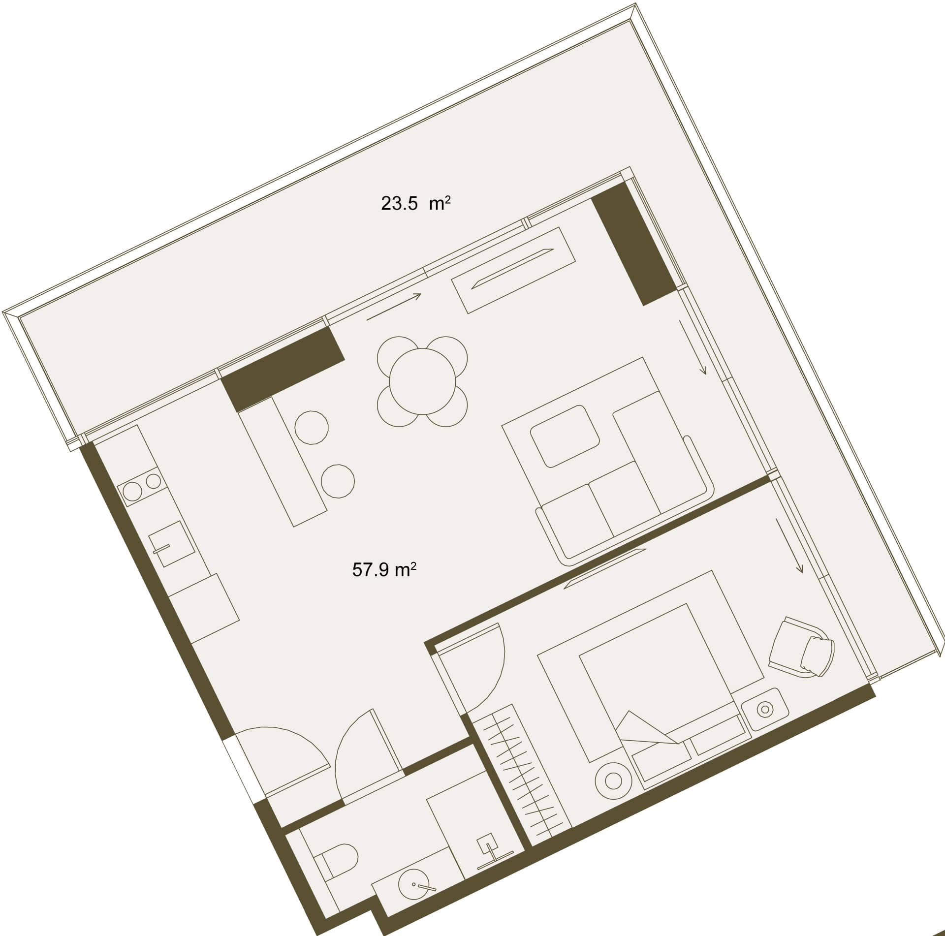 1-комн., 78.1 м²